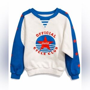 Coca-Cola Blue and White Cycle Club Sweatshirt